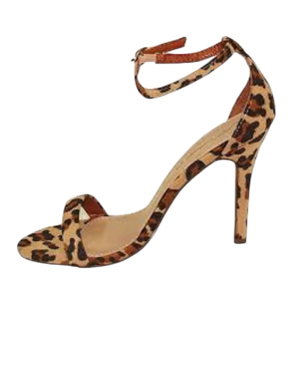 Breckelle’s NWOB Sydney Animal Print Open Toe Ankle Strap Heels